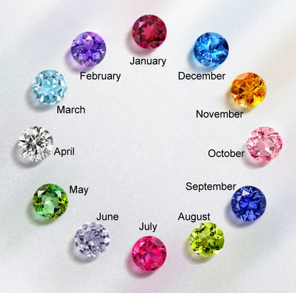 Personalized Name Beads Custom Bracelet With Leaf Birthstone
