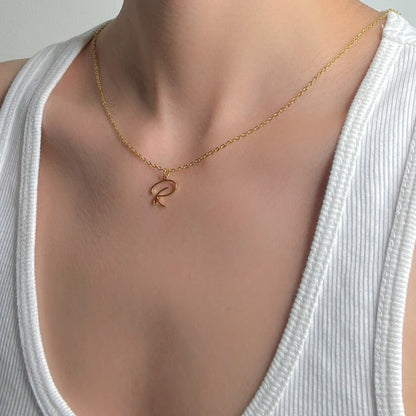 DAINTY CURSIVE INITIAL NECKLACE