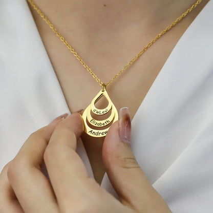 WATER DROP PENDANT NECKLACE - ROSOKI