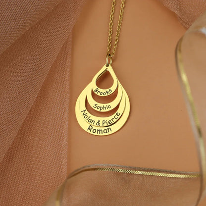 WATER DROP PENDANT NECKLACE - ROSOKI