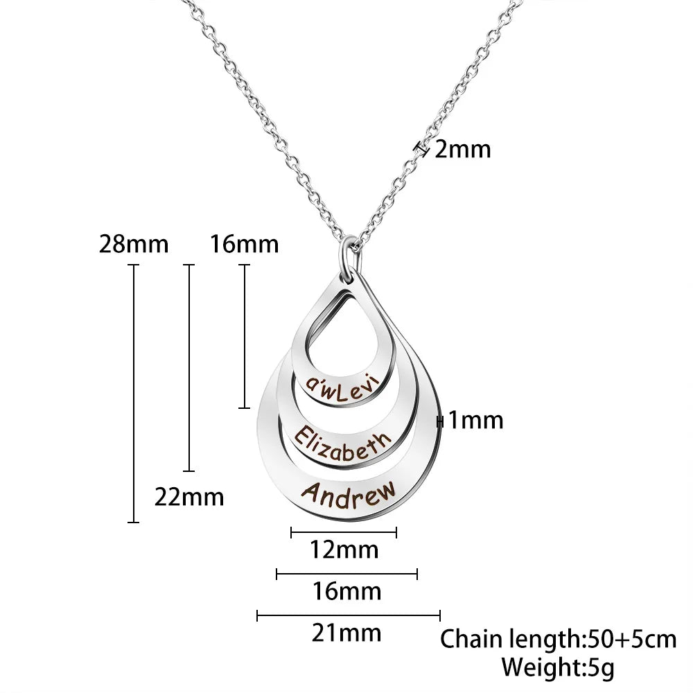 WATER DROP PENDANT NECKLACE - ROSOKI