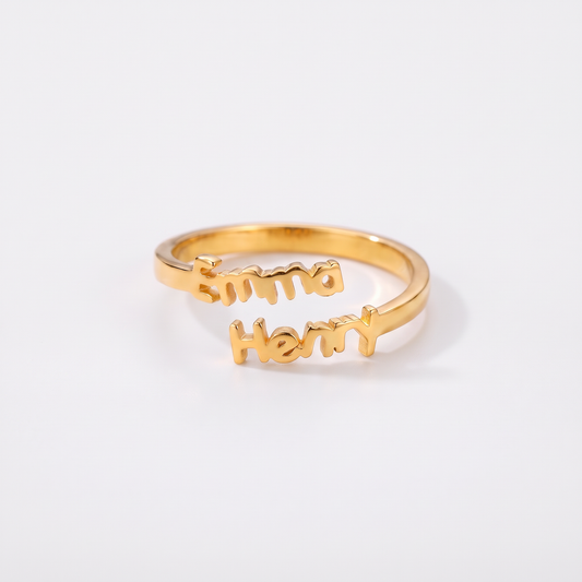 AMORA PERSONALIZED NAME RING - ROSOKI