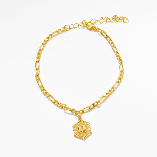 GOLD INITIAL ANKLET