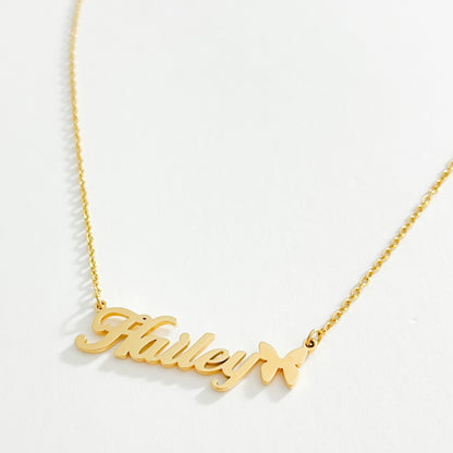 THE PERSONALISED BUTTERFLY NAME NECKLACE